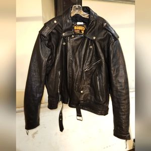 Bonus  Traditional leather Motorcycle jacket size 52 2xl